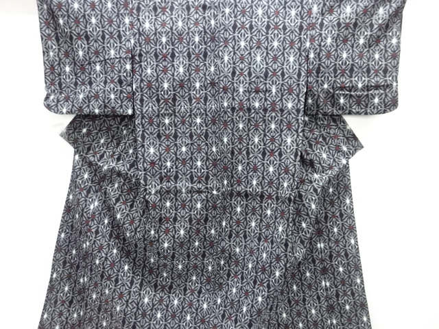 JAPANESE KIMONO / ANTIQUE AUTHENTIC KURUME KASURI COTTON KIMONO / ASAN